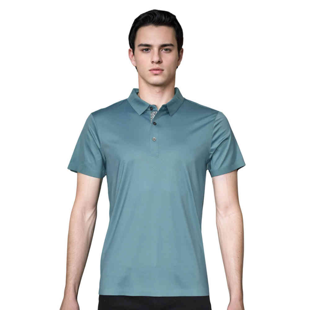 Green Salvatore Ferragamo Grey Premium Quality Polo T-shirt