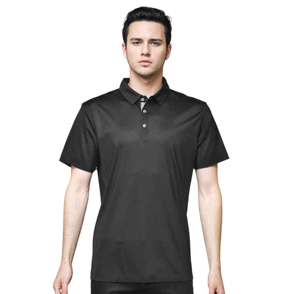 Black Salvatore Ferragamo Grey Premium Quality Polo T-shirt