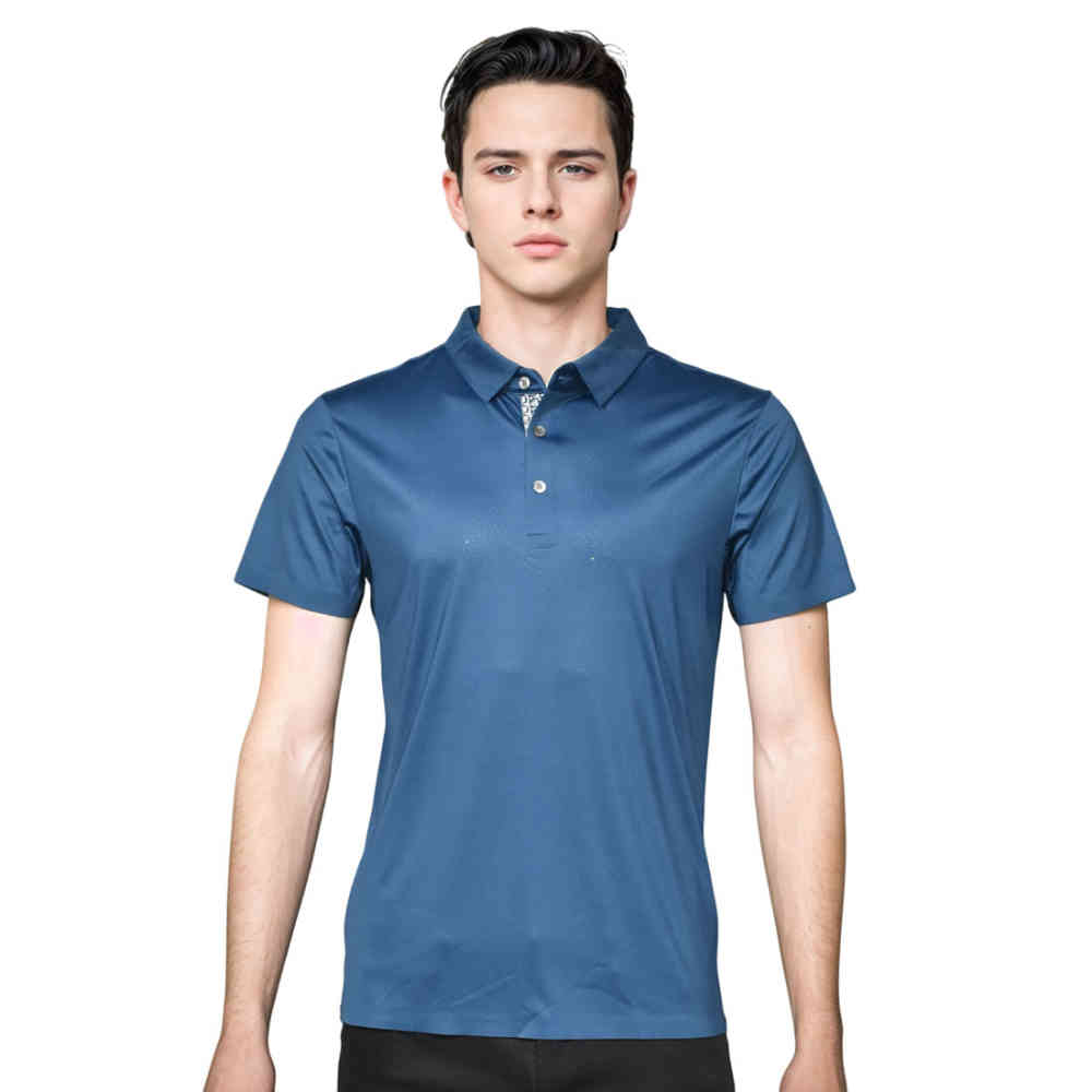Blue Salvatore Ferragamo Grey Premium Quality Polo T-shirt