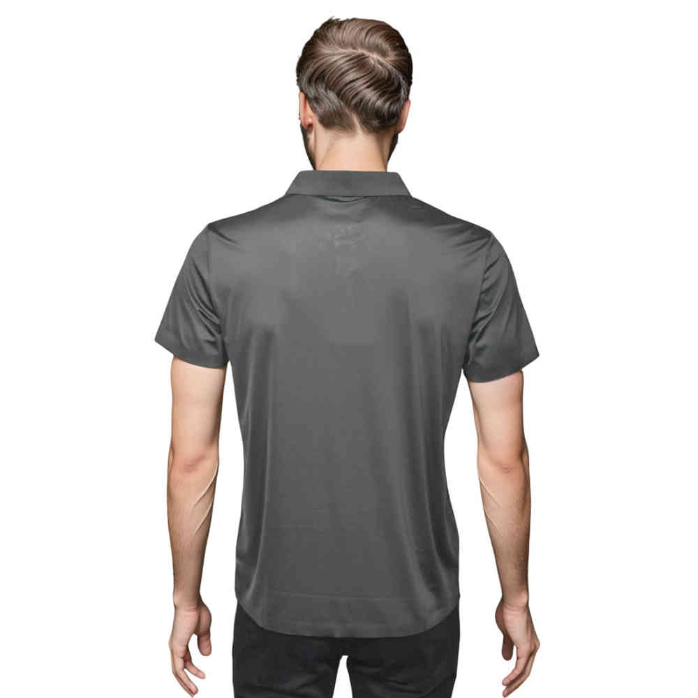 Salvatore Ferragamo Grey Premium Quality Polo T-shirt-1