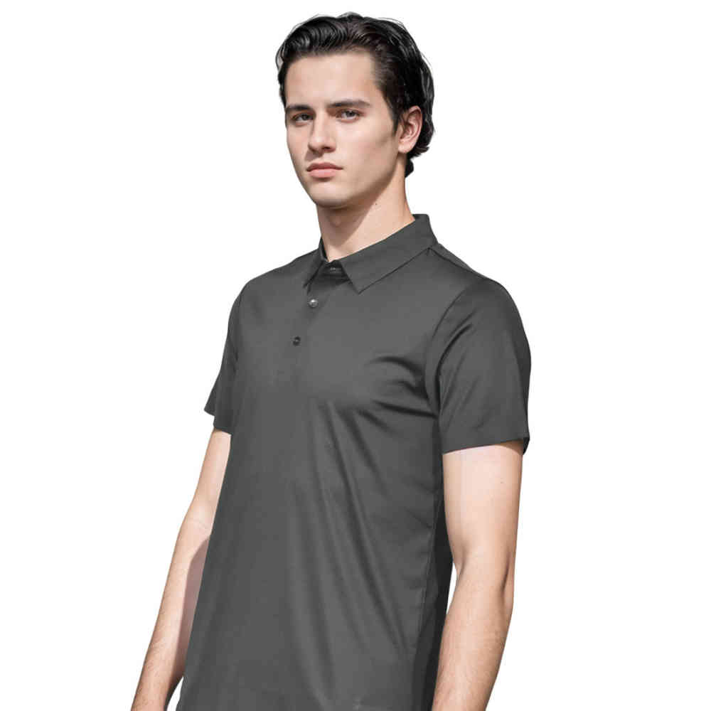 Salvatore Ferragamo Grey Premium Quality Polo T-shirt-2