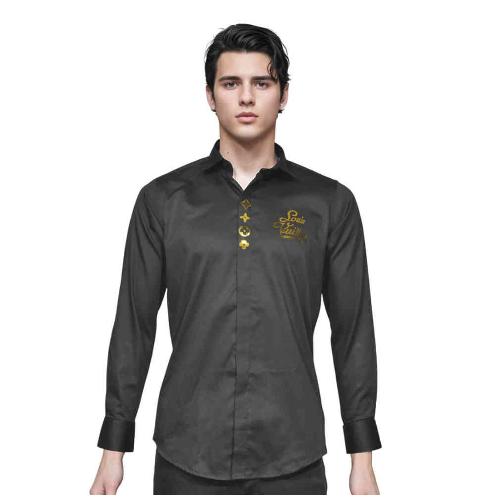 Louis Vuitton Black Premium Quality Shirt-6