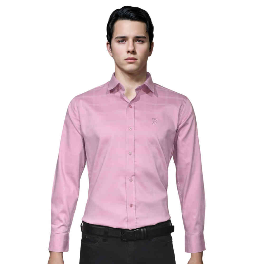 Pink Burberry Light Green Premium Quality Shirt
