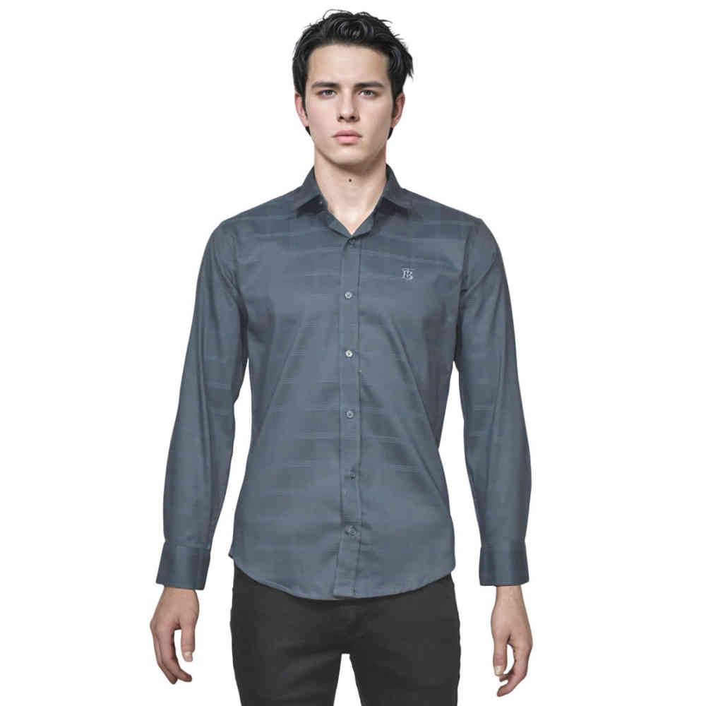 Burberry Light Navy Blue Premium Quality Shirt-6