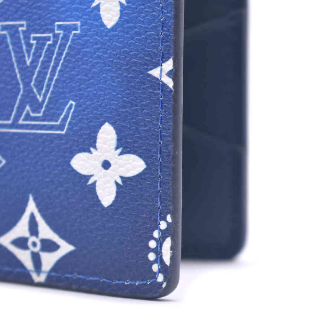 Louis Vuitton Blue Premium Compact Wallet-4
