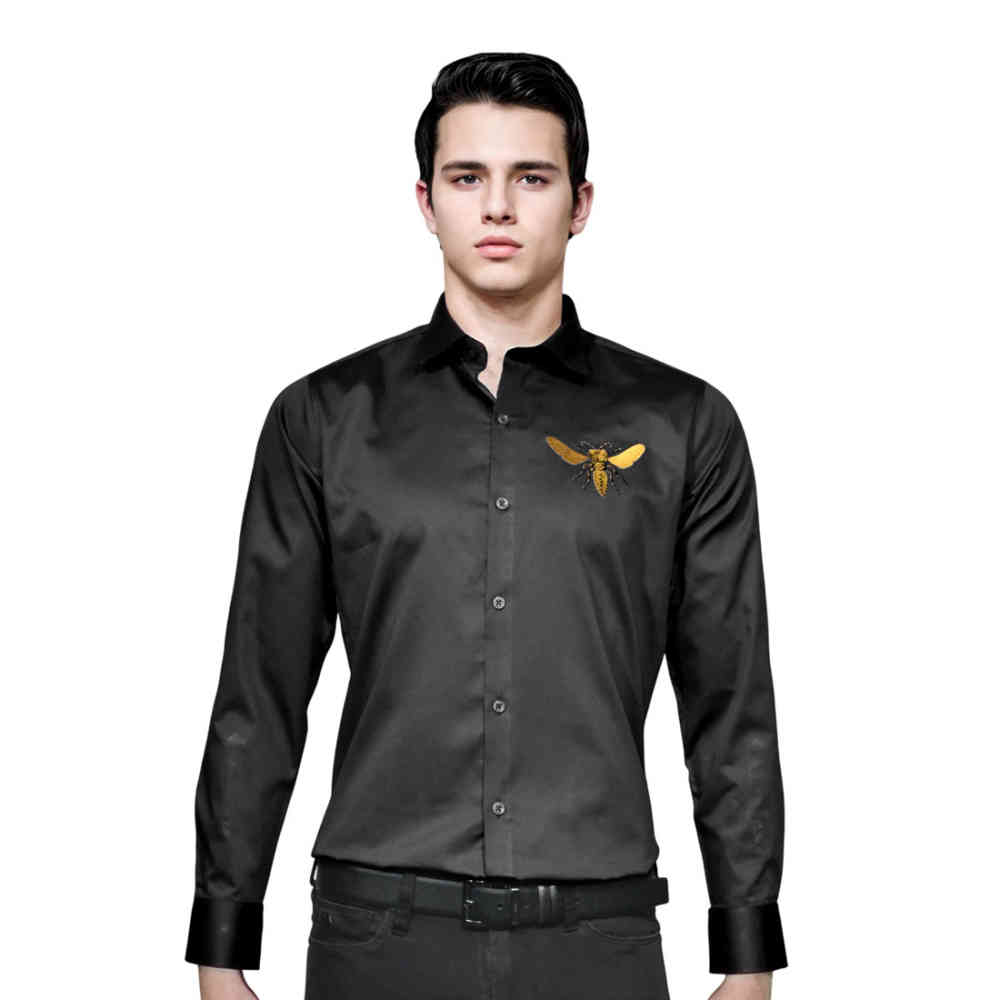 Black Gucci Wine Bee Printed Premium Quality Shirt