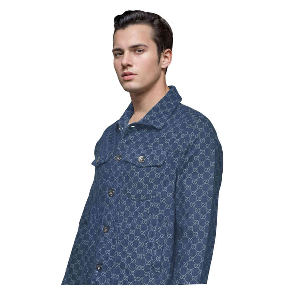 Blue Gucci Black Premium Quality Jacket