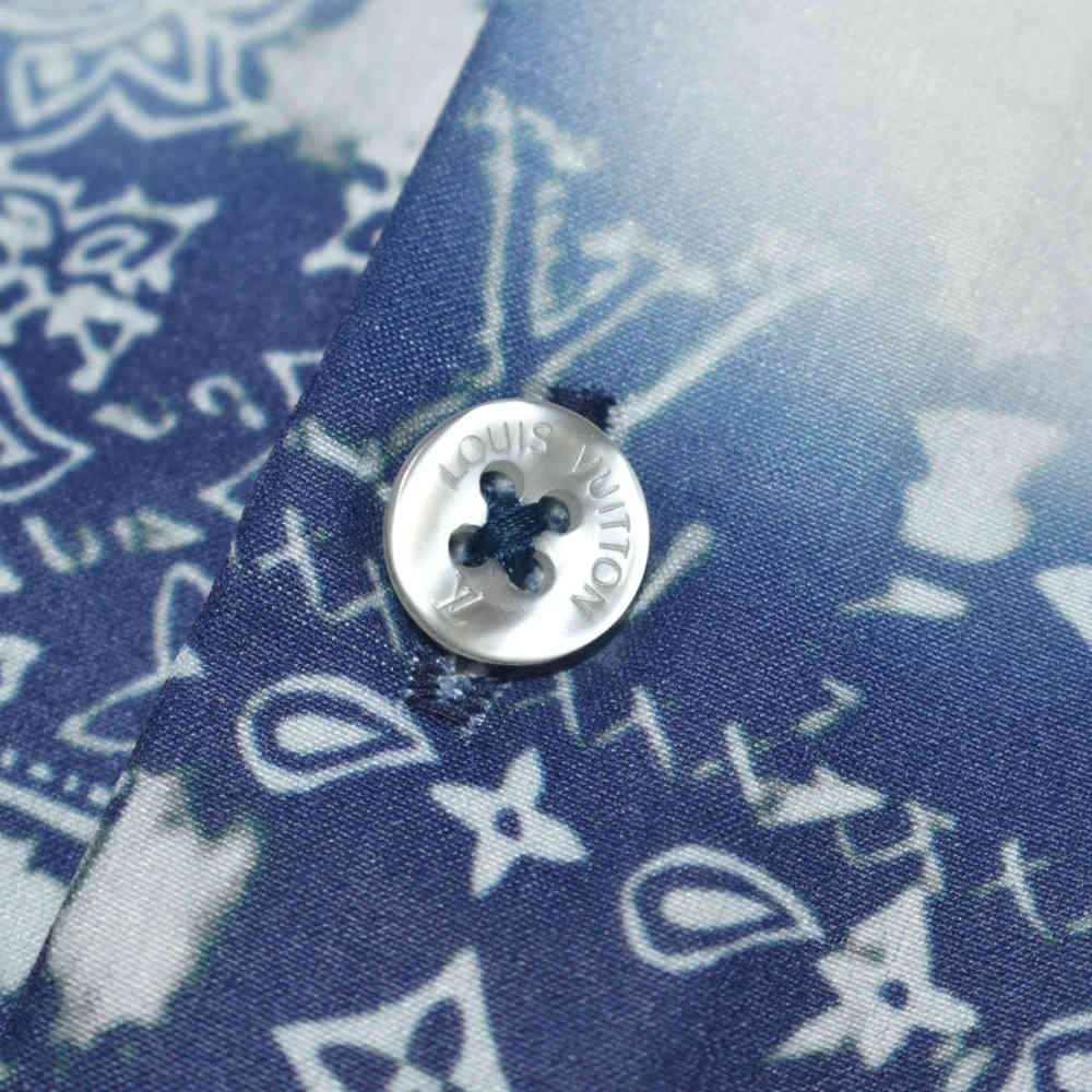 Louis Vuitton White & Blue Premium Quality Shirt-3