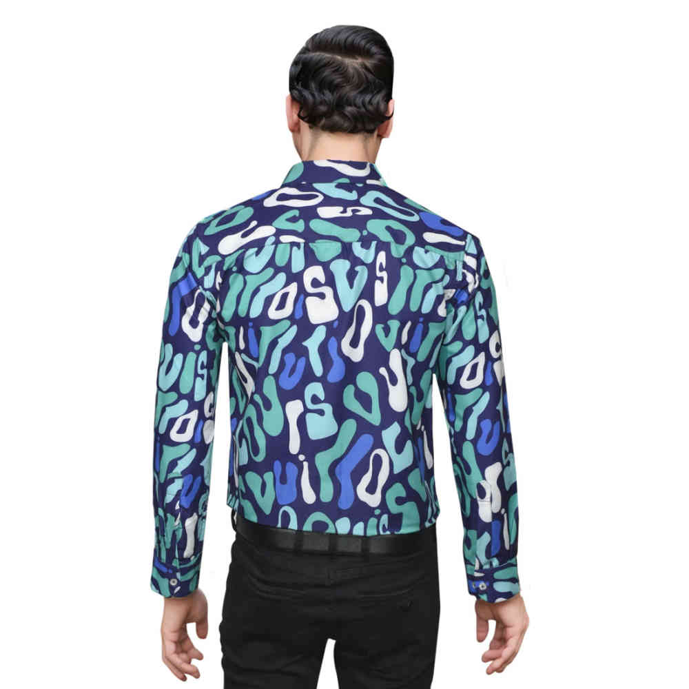 Louis Vuitton Logo Printed Green Premium Quality Shirt-1