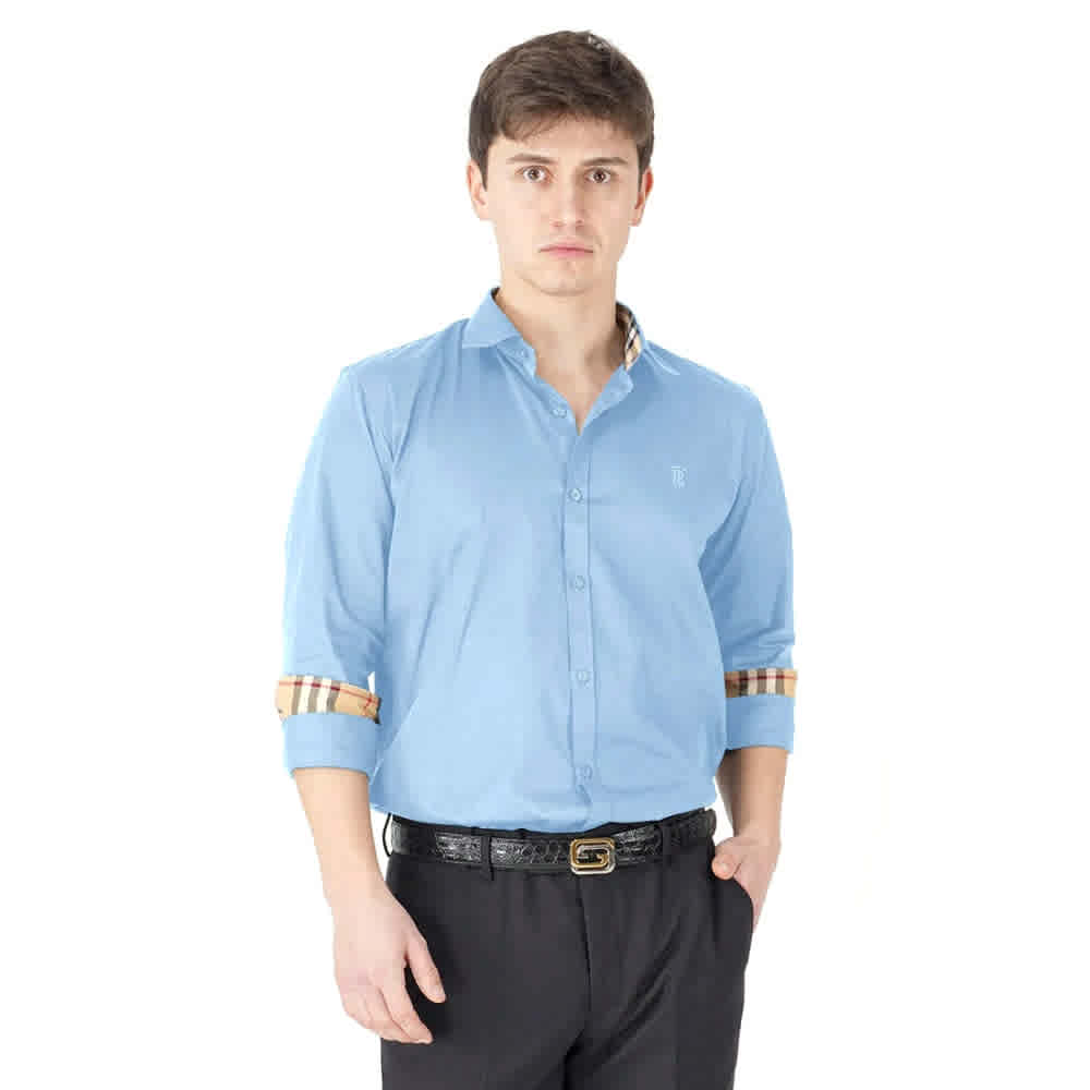 Burberry Sky Blue Premium Quality Shirt-thumb-0