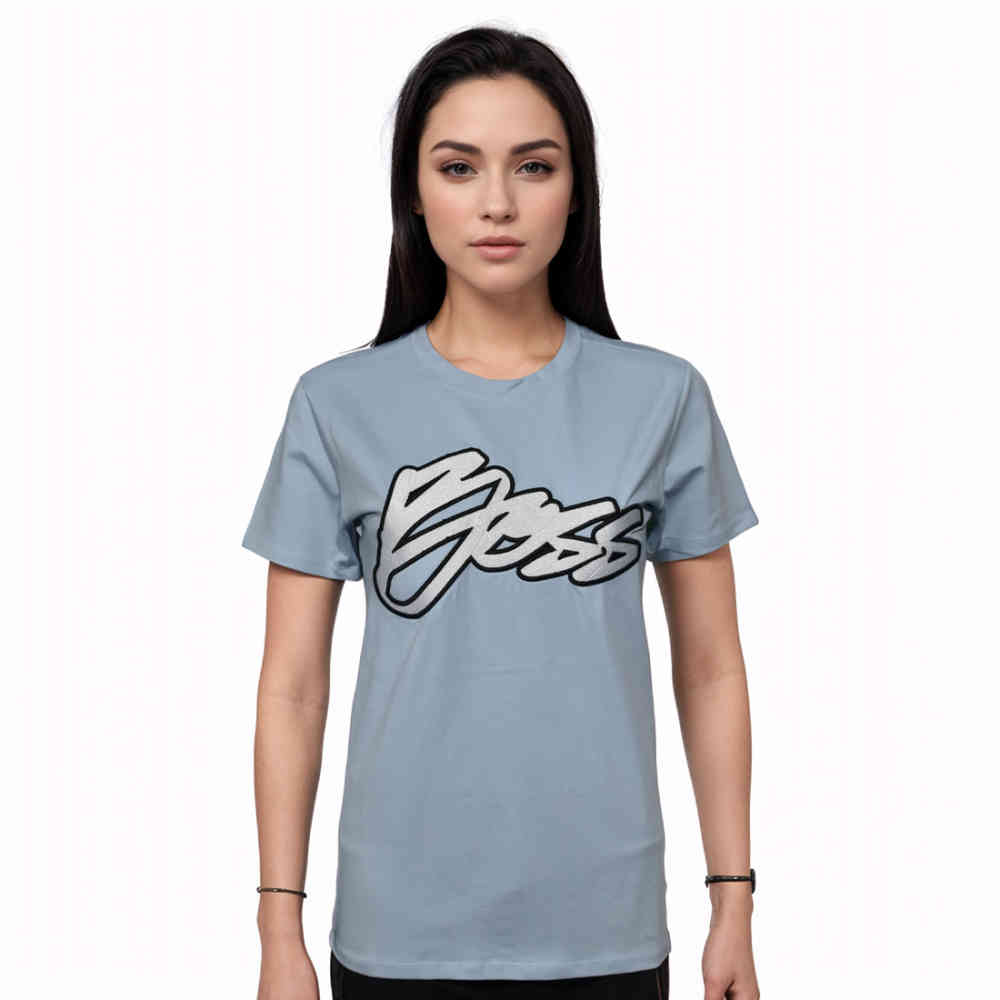 Blue BOSS Black Premium Quality Women T-shirt