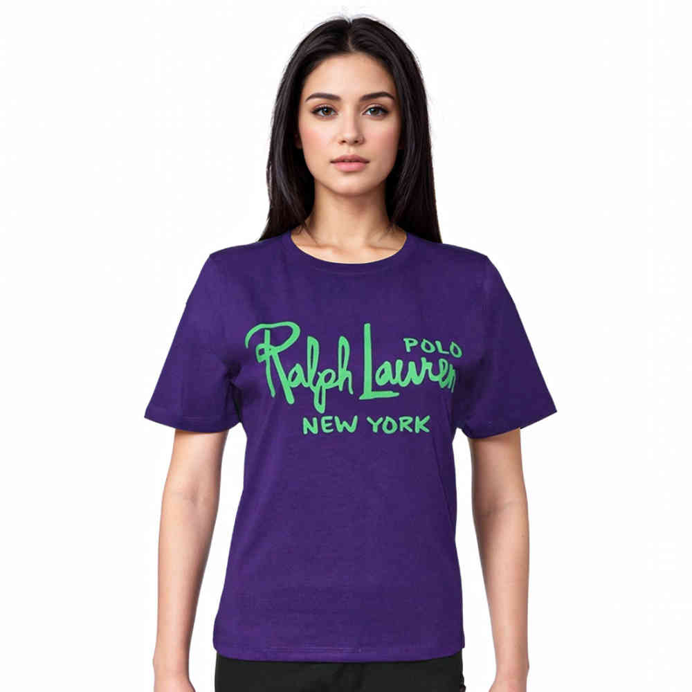Dark Purple Green Premium Quality Women T-shirt