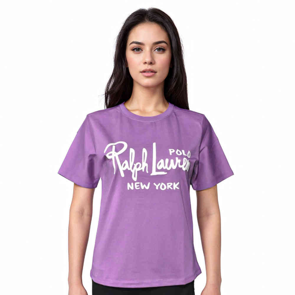 Light Purple Green Premium Quality Women T-shirt