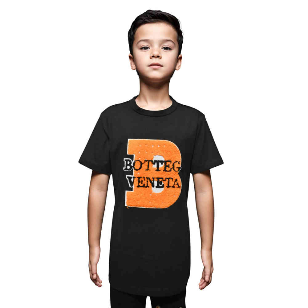 Black Bottega Veneta Light Green Premium Kids T-shirt
