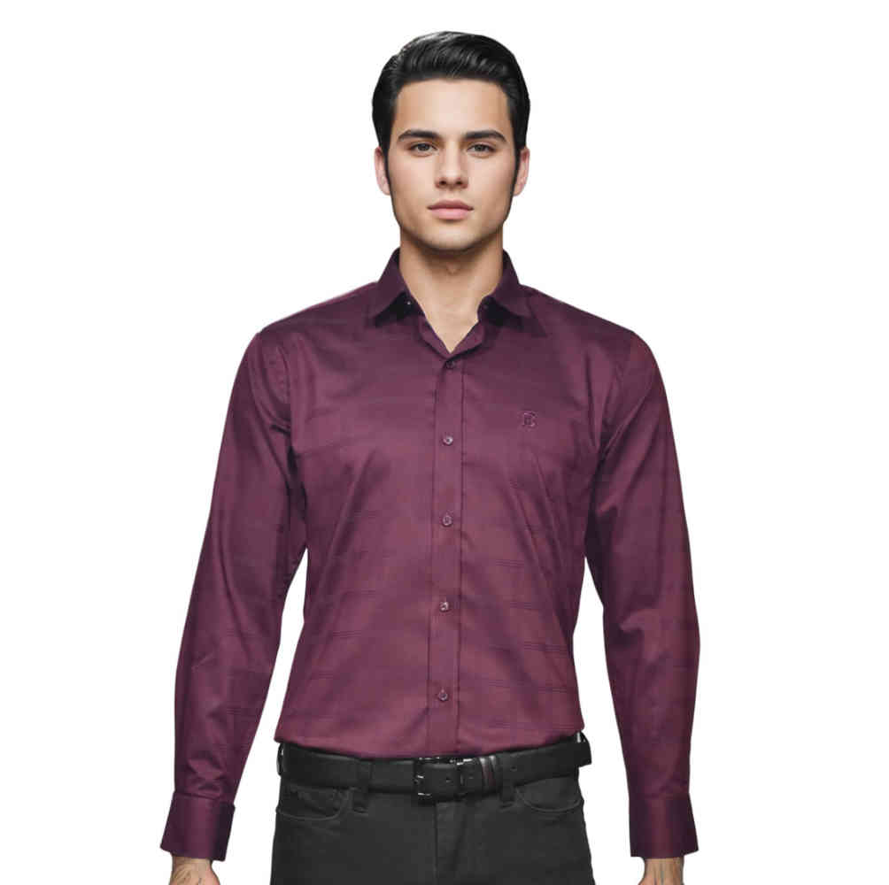 Wine Burberry Light Green Premium Quality Shirt