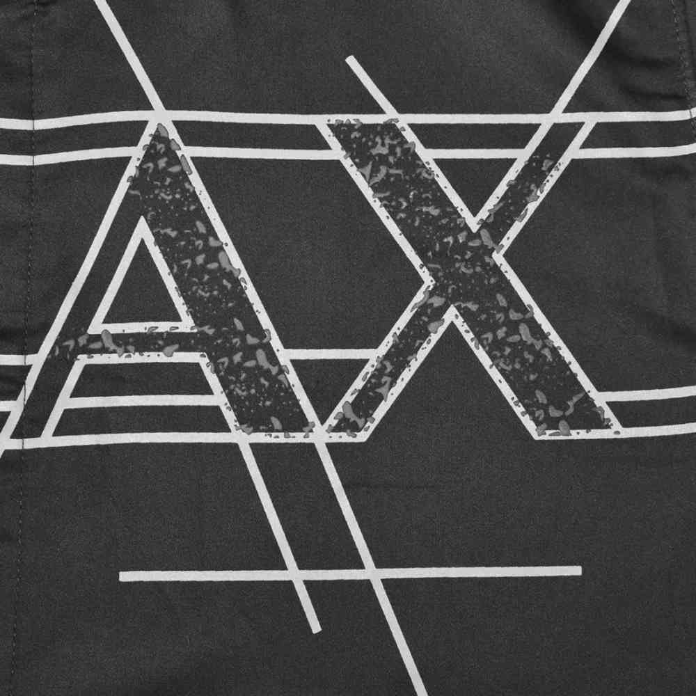 Armani Exchange Black Logo Print Regular Fit Premium Shirt-3