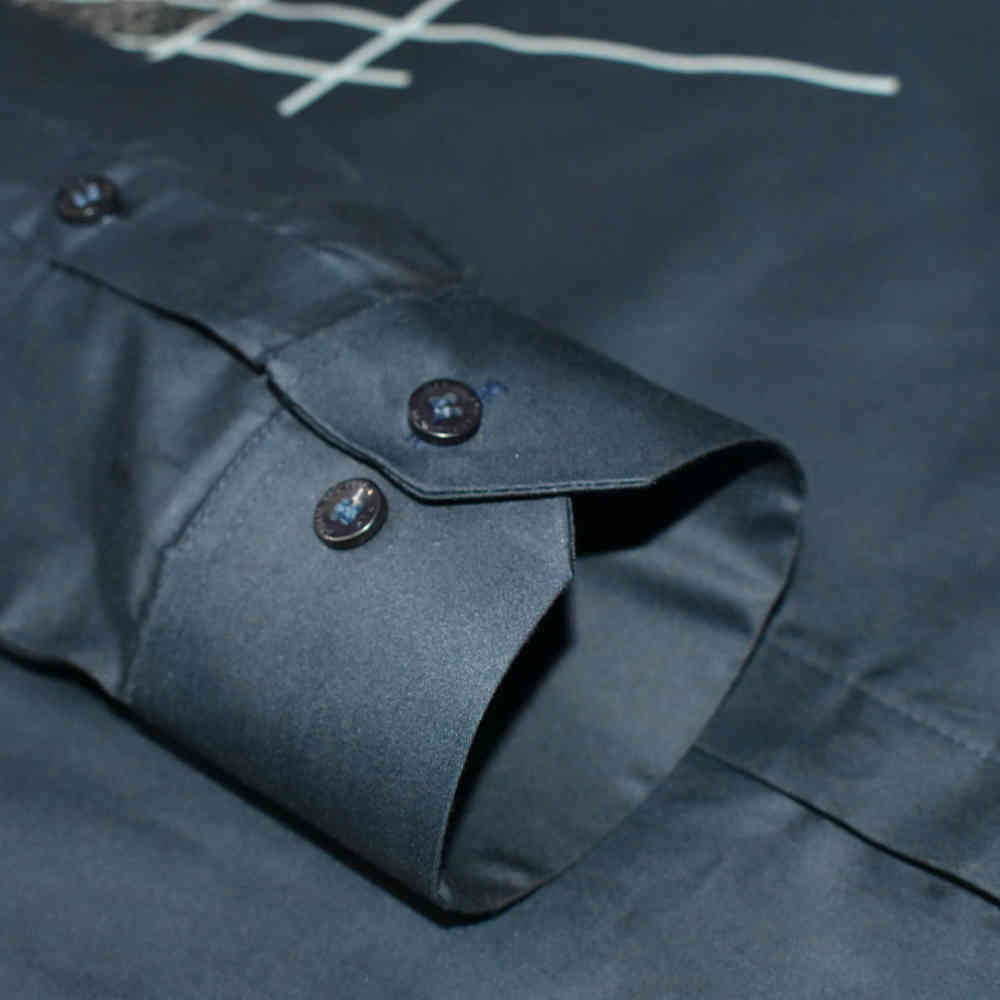 Armani Exchange Navy Blue Logo Print Premium Shirt-5