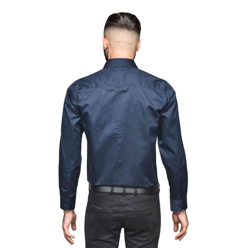 Armani Exchange Navy Blue Logo Print Premium Shirt-1