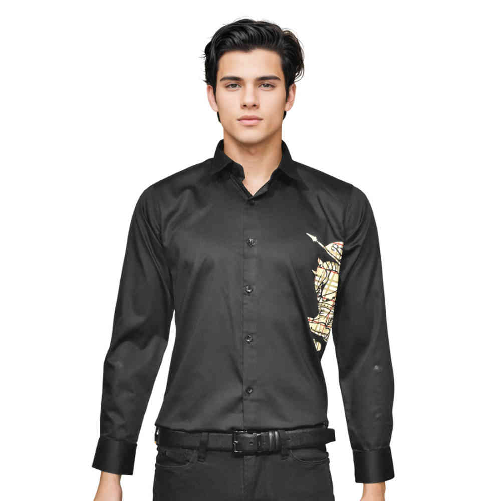 Black Burberry White Premium Quality Shirt