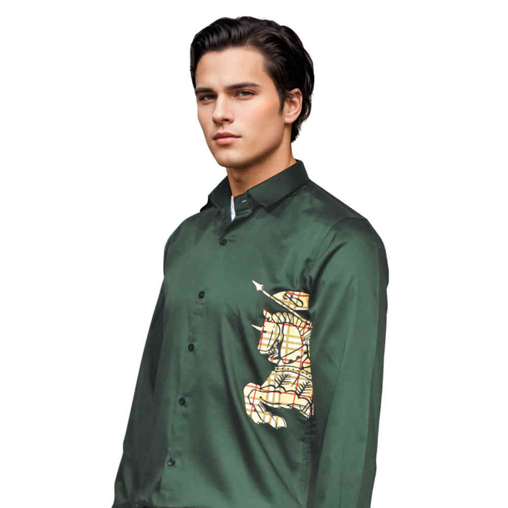 Burberry Green Premium Quality Shirt-2
