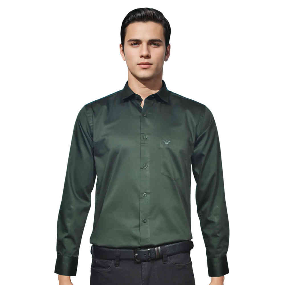 Dark Green Giorgio Armani Dark Brown Premium Quality Shirt