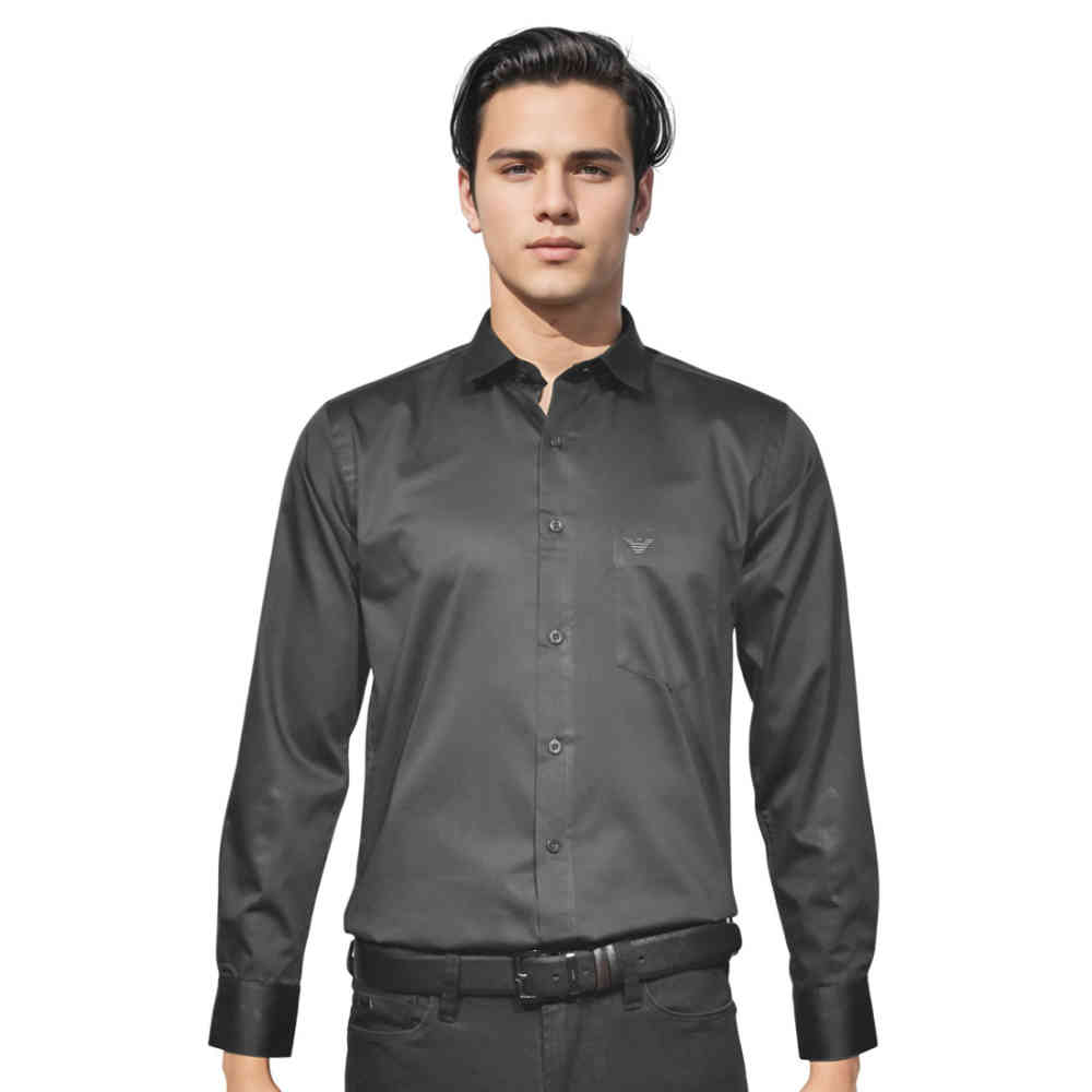 Black Giorgio Armani Dark Brown Premium Quality Shirt