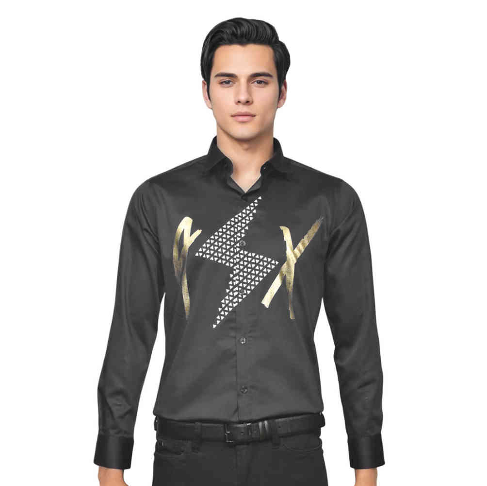 Black Armani Exchange White Premium Quality Shirt