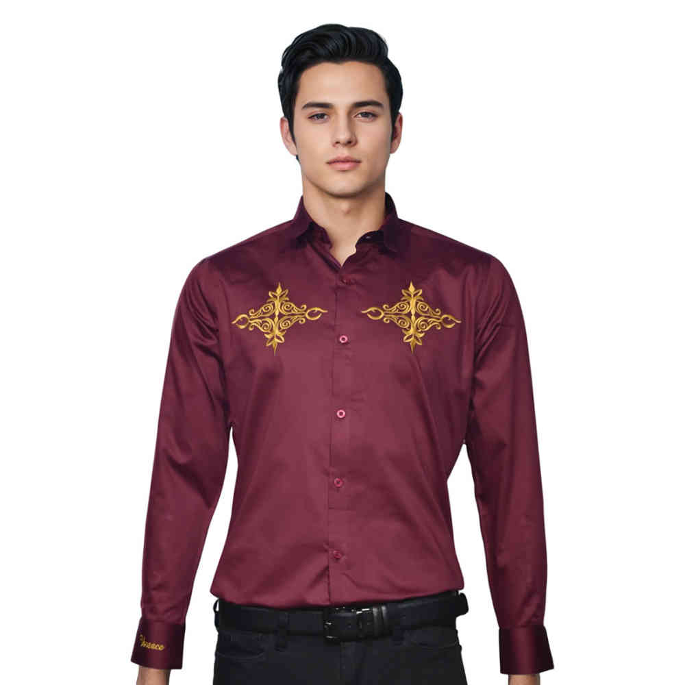 Wine Versace Black Premium Quality Shirt