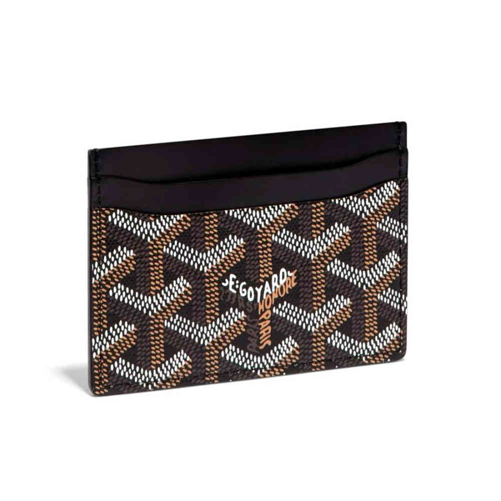 Black Goyard Red Premium Card Wallet