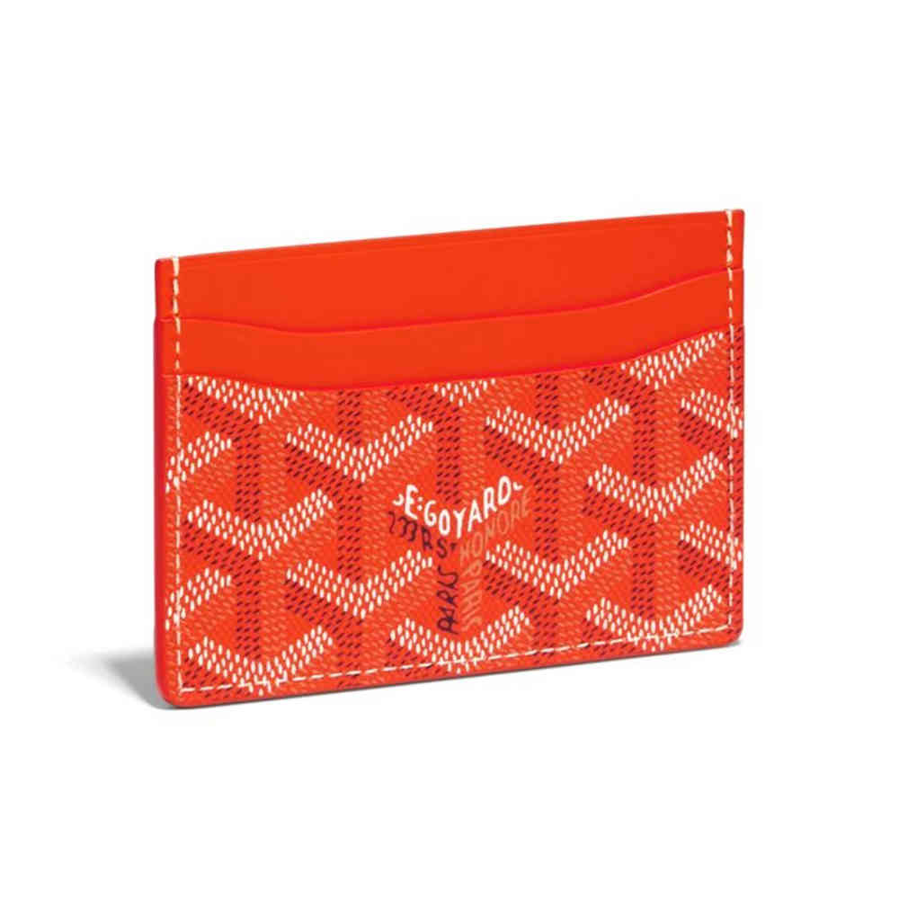 Orange Goyard Red Premium Card Wallet