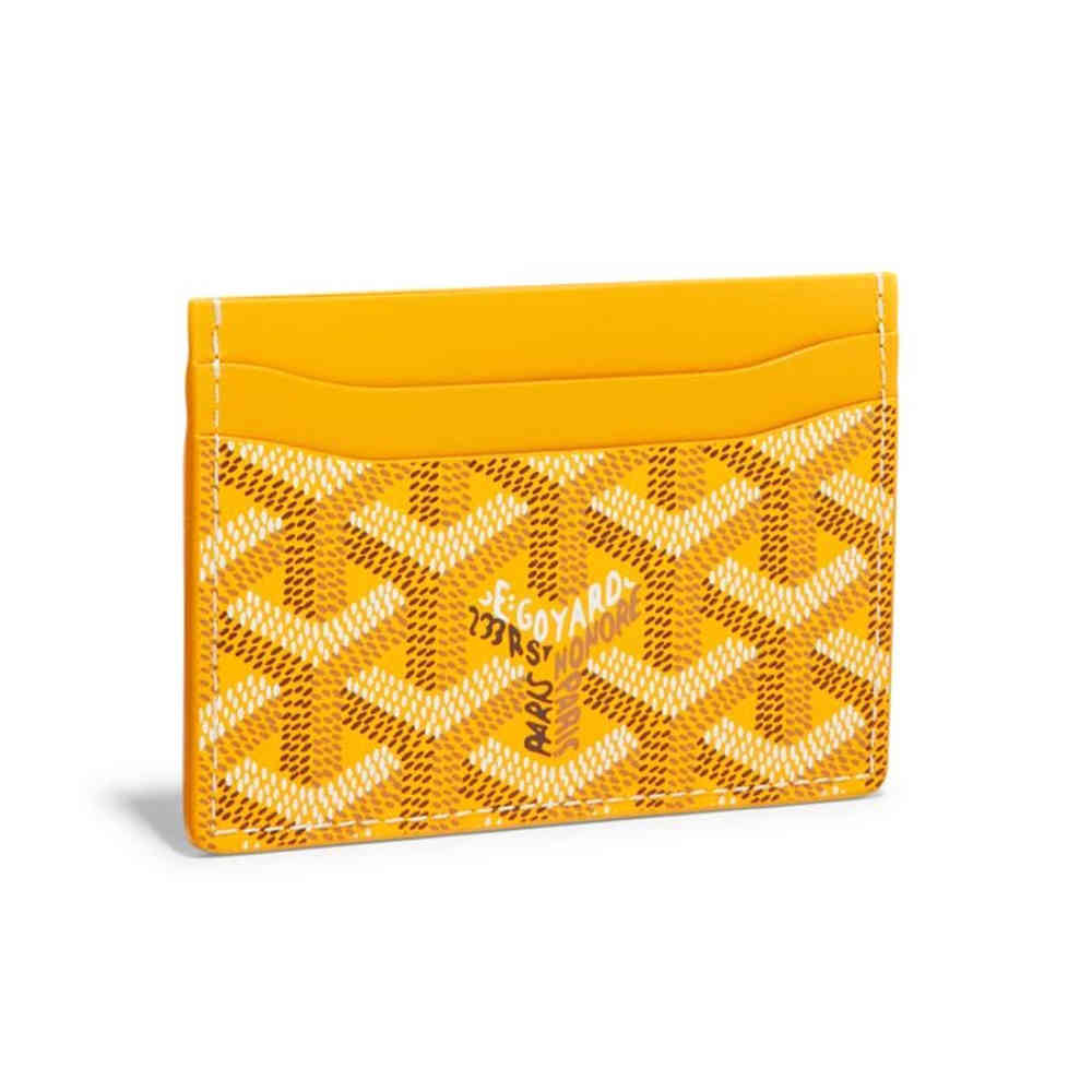 Yellow Goyard Red Premium Card Wallet