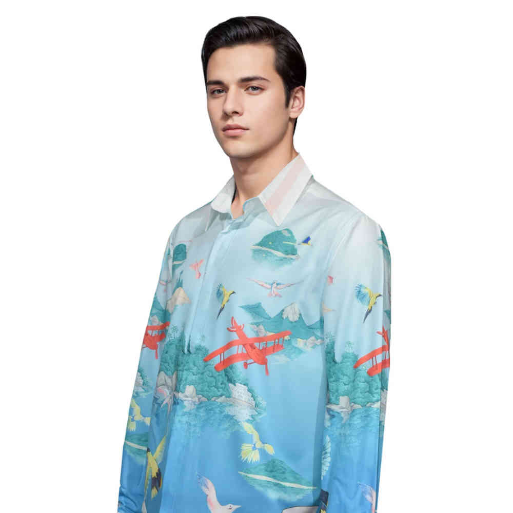 Casablanca Sky Blue Premium Quality Shirt-2