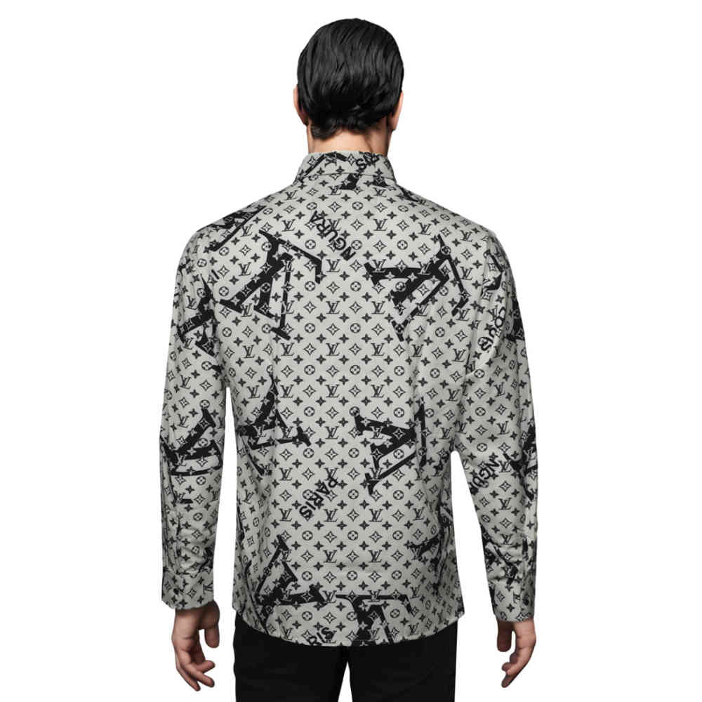 Louis Vuitton Cream Premium Quality Designer Shirt-1