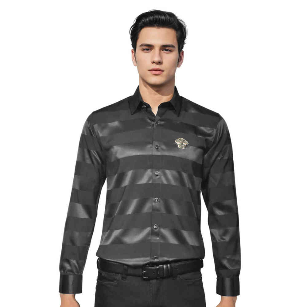 Black Versace Blue Designer Premium Quality Shirt