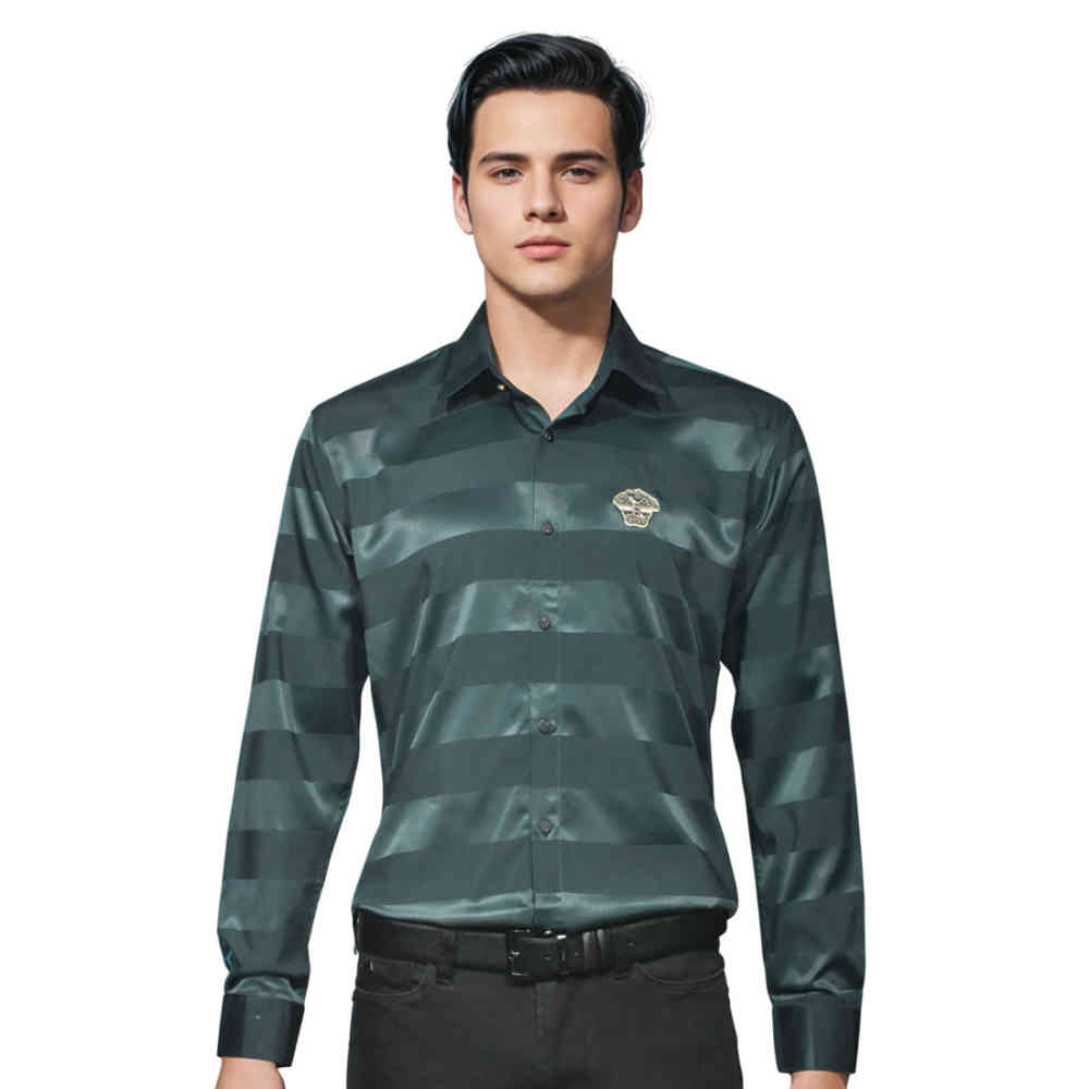 Green Versace Blue Designer Premium Quality Shirt