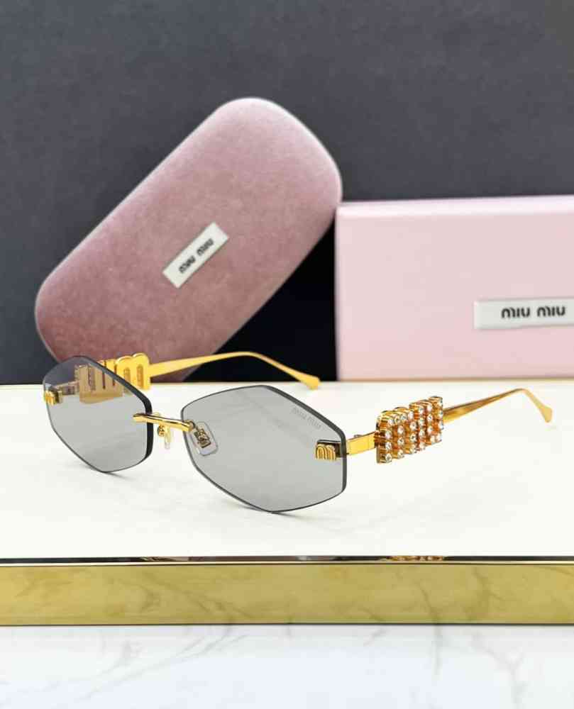 Light blue Miu Miu Black Luxury Sunglasses