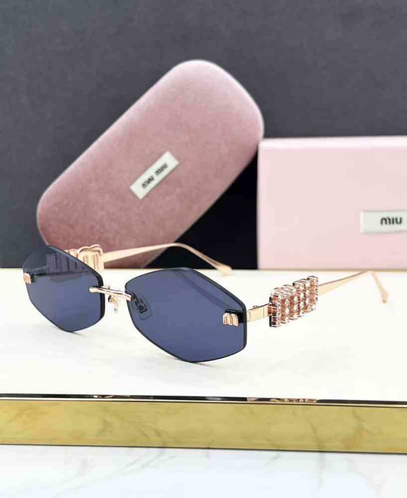 Blue Miu Miu Black Luxury Sunglasses