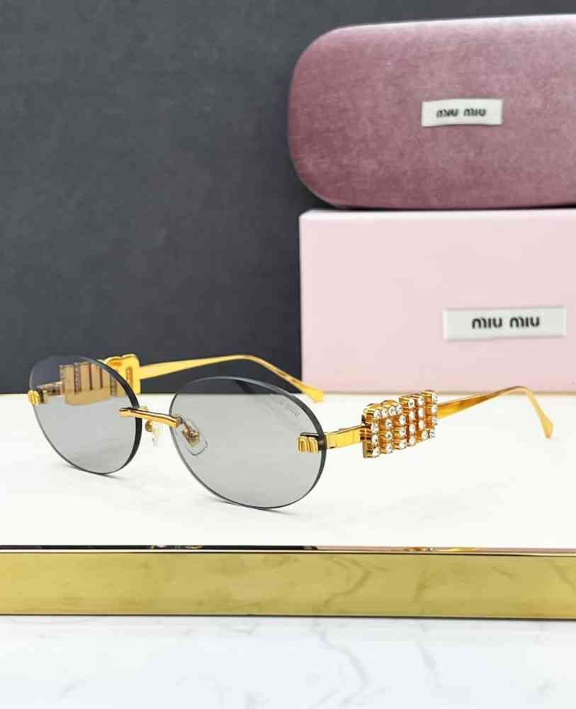 Blue Miu Miu Brown Luxury Sunglasses