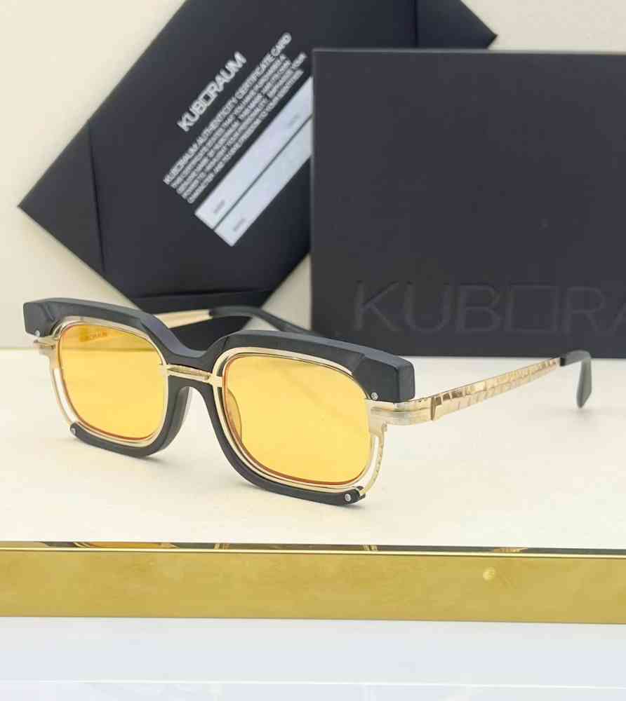 Golden Kuboraum Black & Blue Luxury Sunglasses