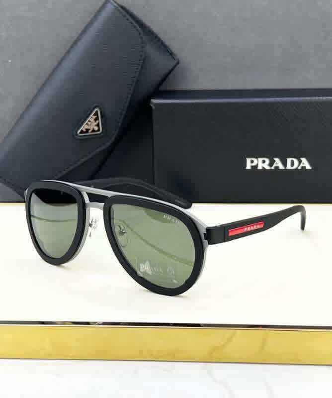 Green & Silver Prada Black & Silver Luxury Sunglasses