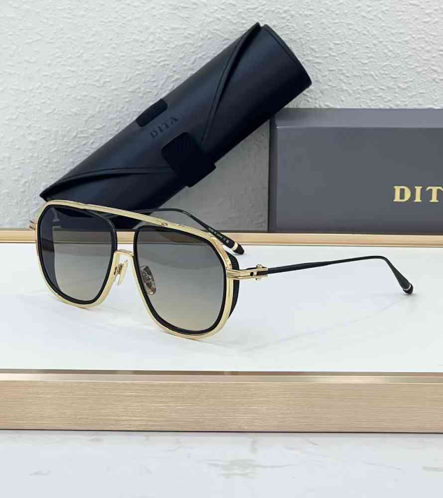 Golden & Brown Dita Silver & Blue Premium Quality Sunglasses