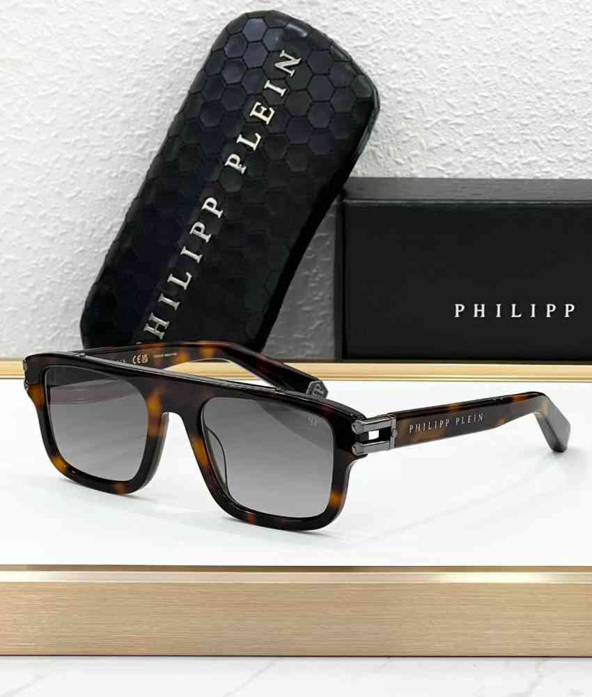 Brown & Grey Philipp Plein Brown Luxury Sunglasses
