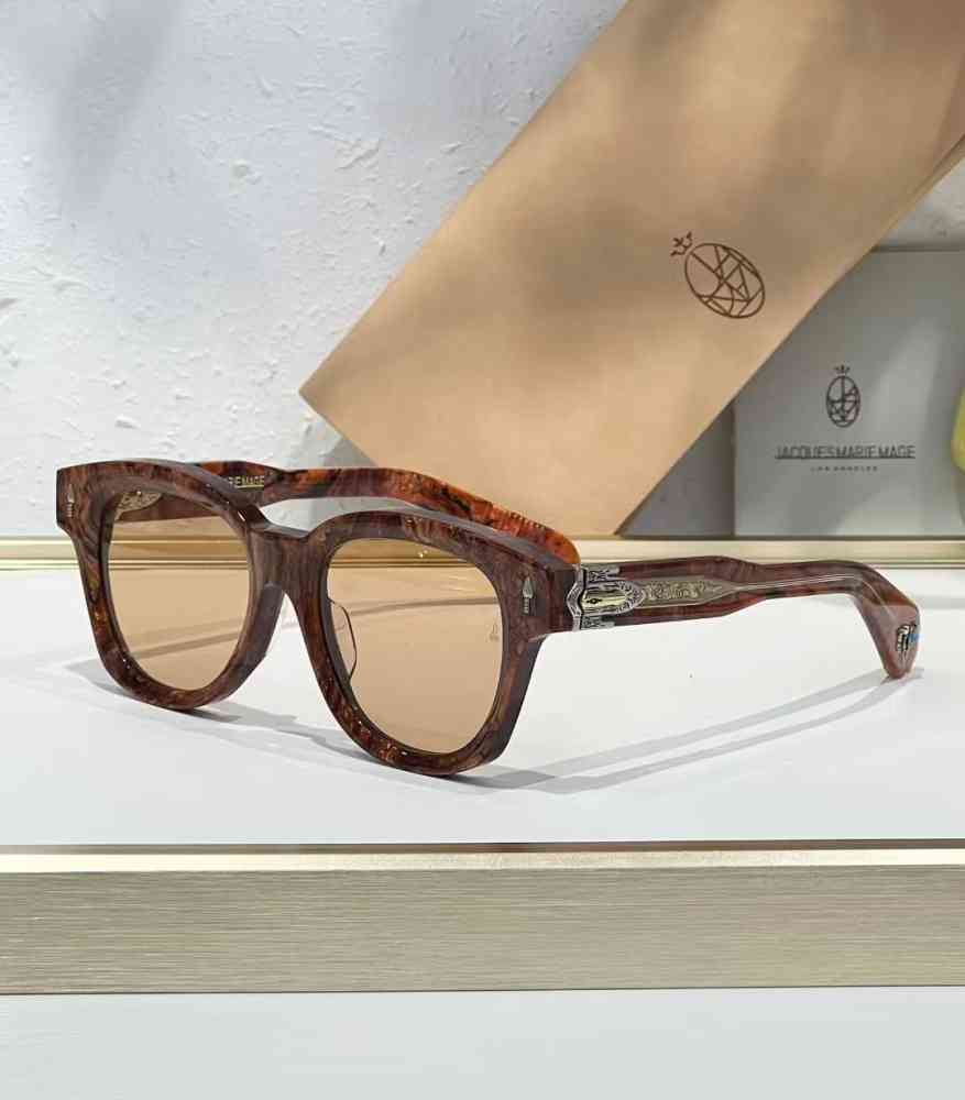 Brown Jacques Marie Mage Blue Luxury Sunglasses