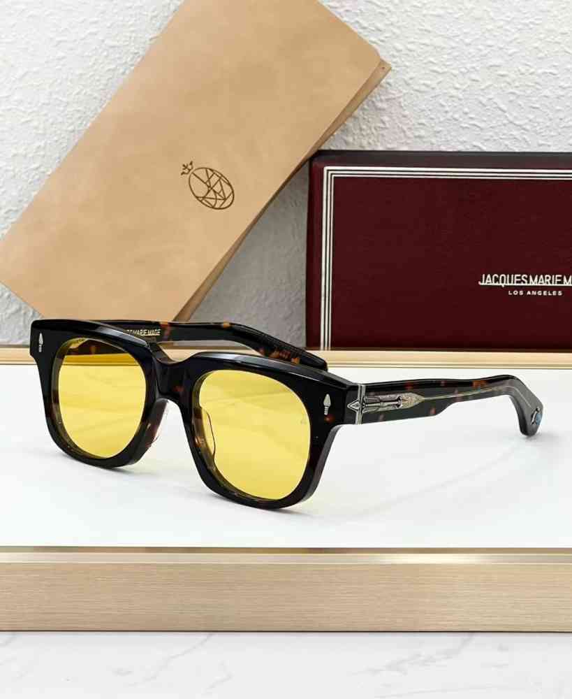 Brown & Black Jacques Marie Mage Green Luxury Sunglasses
