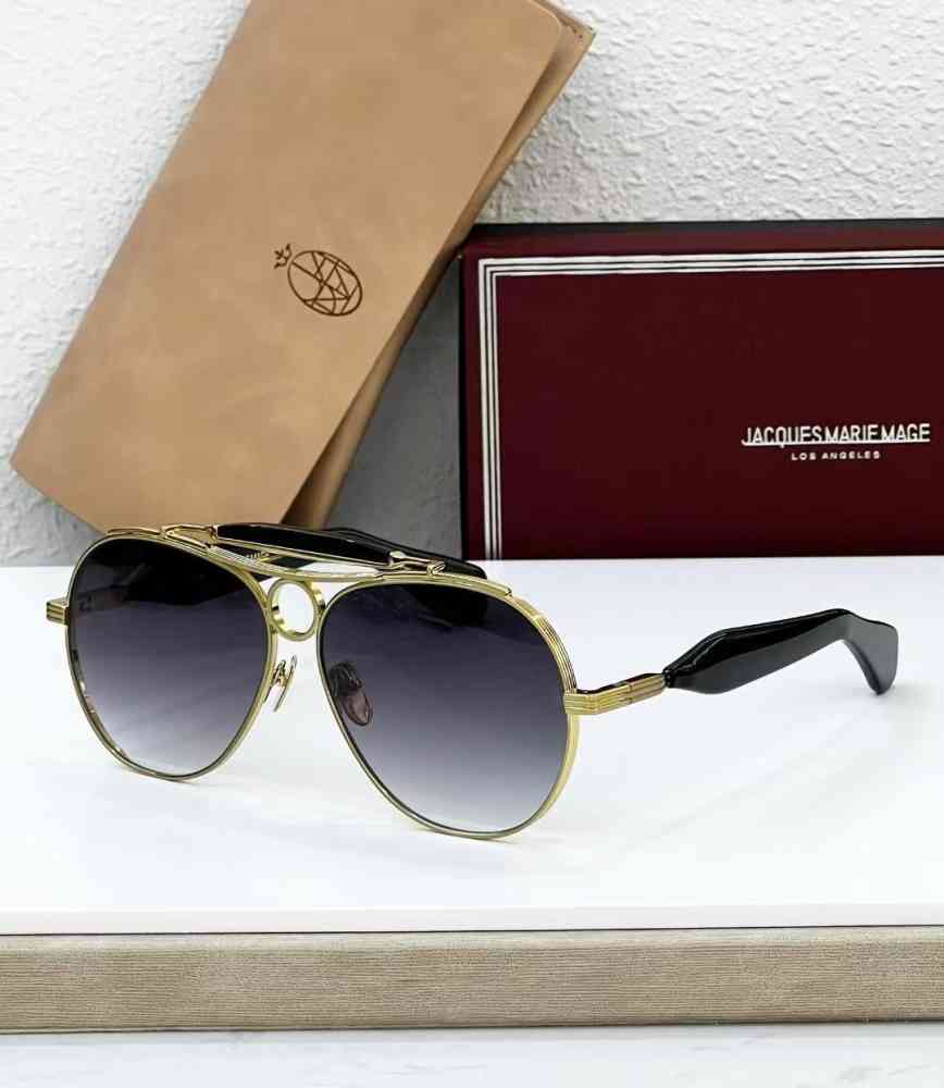 Golden & purple Jacques Marie Mage Blue Luxury Sunglasses