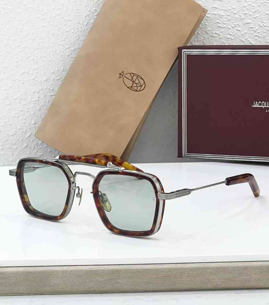 Blue Jacques Marie Mage Silver & Purple Luxury Sunglasses