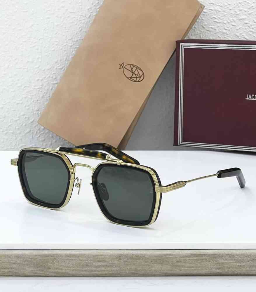 Green Jacques Marie Mage Silver & Purple Luxury Sunglasses