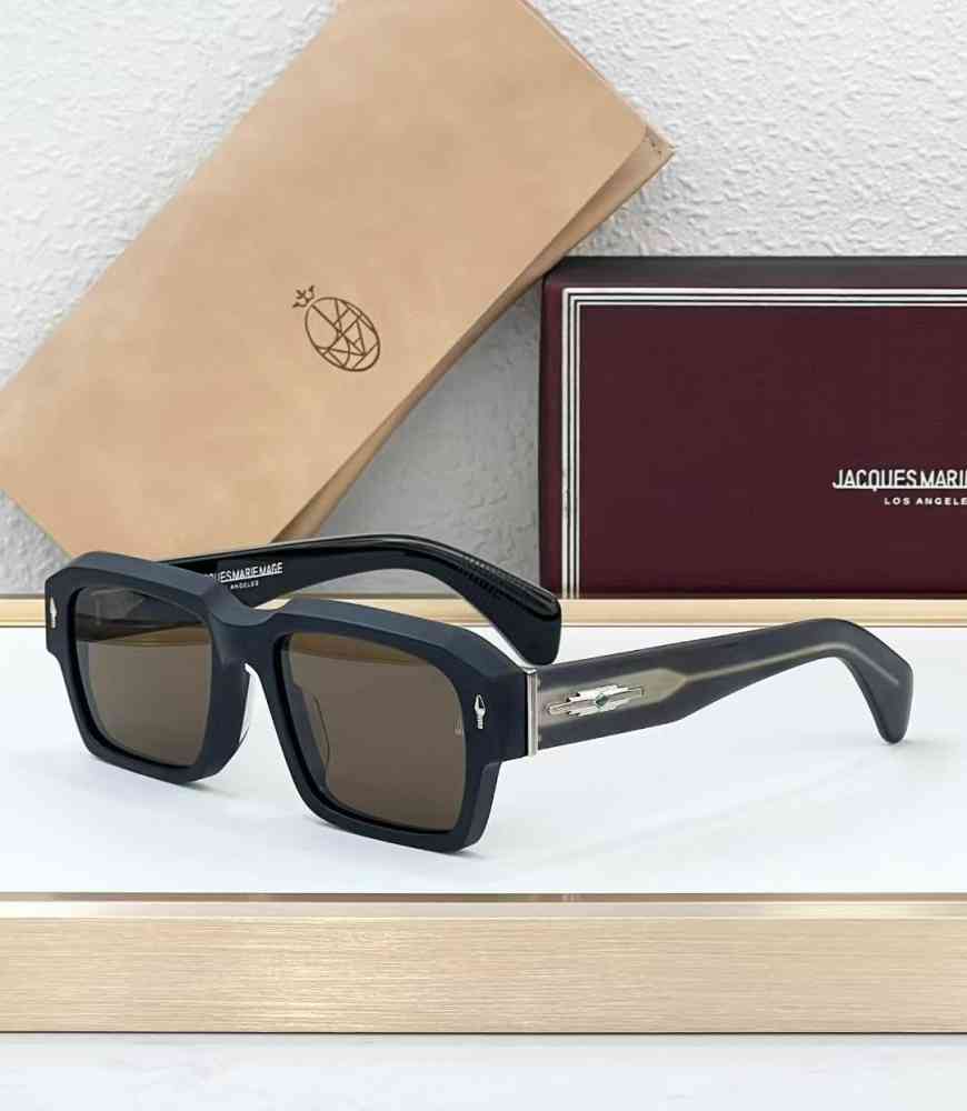 Brown & Black Jacques Marie Mage Black Luxury Sunglasses