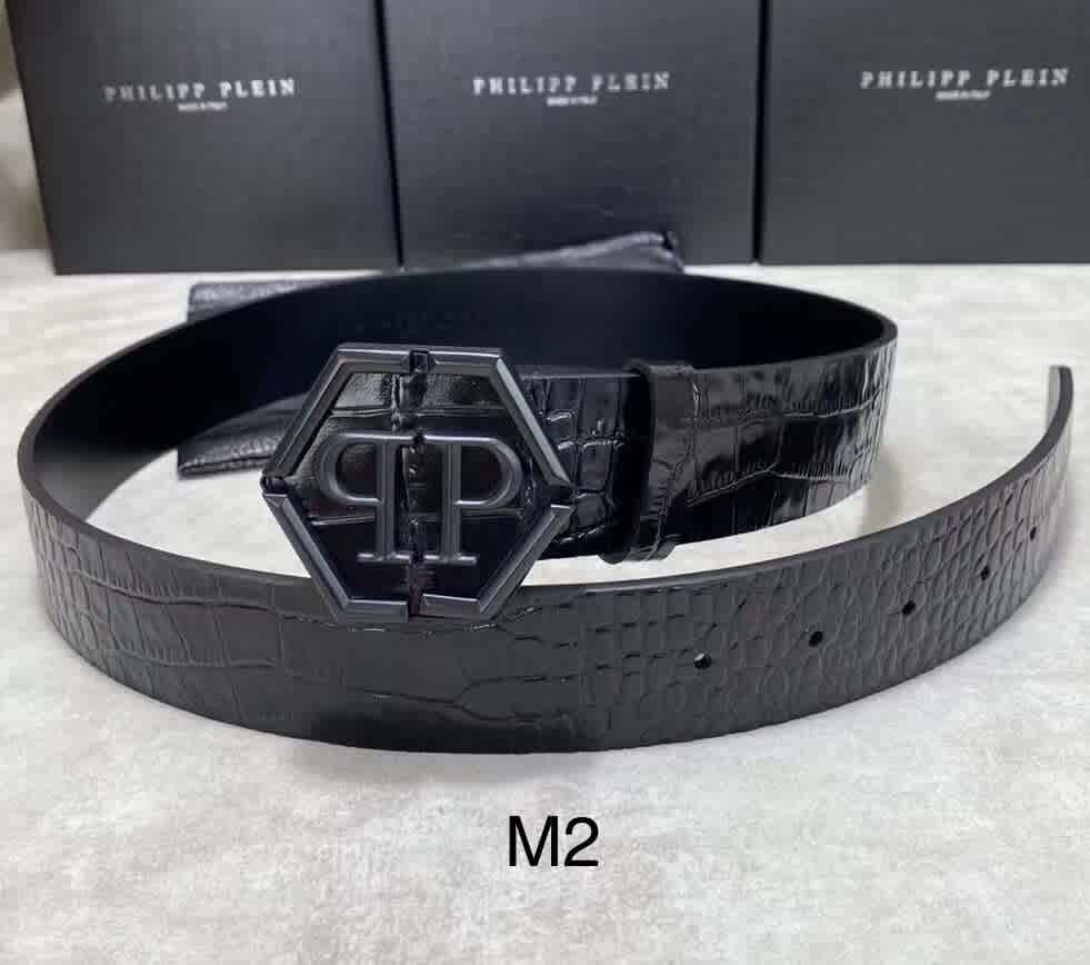 Black Philipp Plein Golden Premium Quality Belt