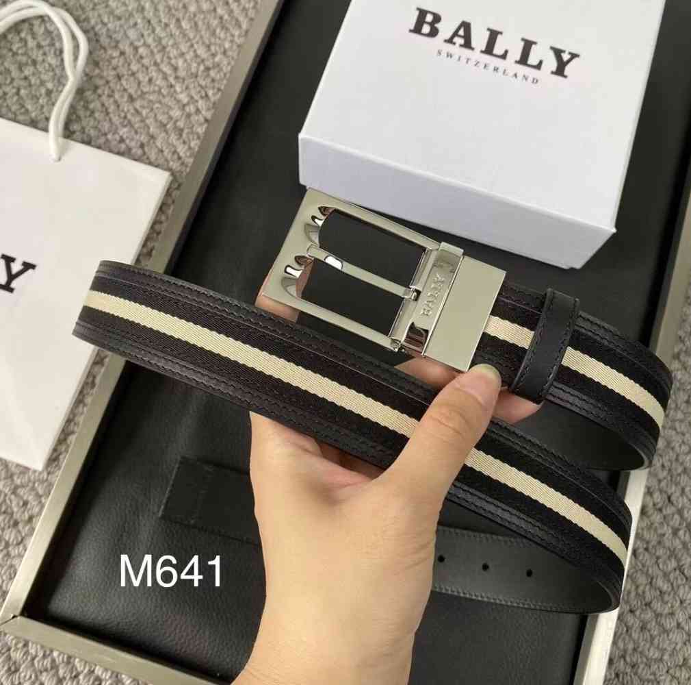 Bally Black Premium Quality Leather Belt-thumb-0